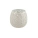 Porta-velas em metal branco 11x11x12 cm Porta-velas em metal branco 11x11x12 cm