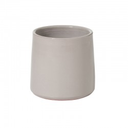 Maceta redonda cerámica gris Alt. 16