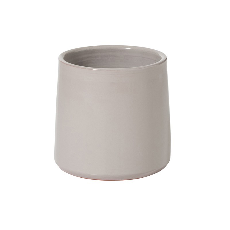 Cachepot rond en céramique gris