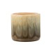Cache-pot rond en Pierre Marron et Beige 15x15x14,5cm Cache-pot rond en Pierre Marron et Beige 15x15x14,5cm