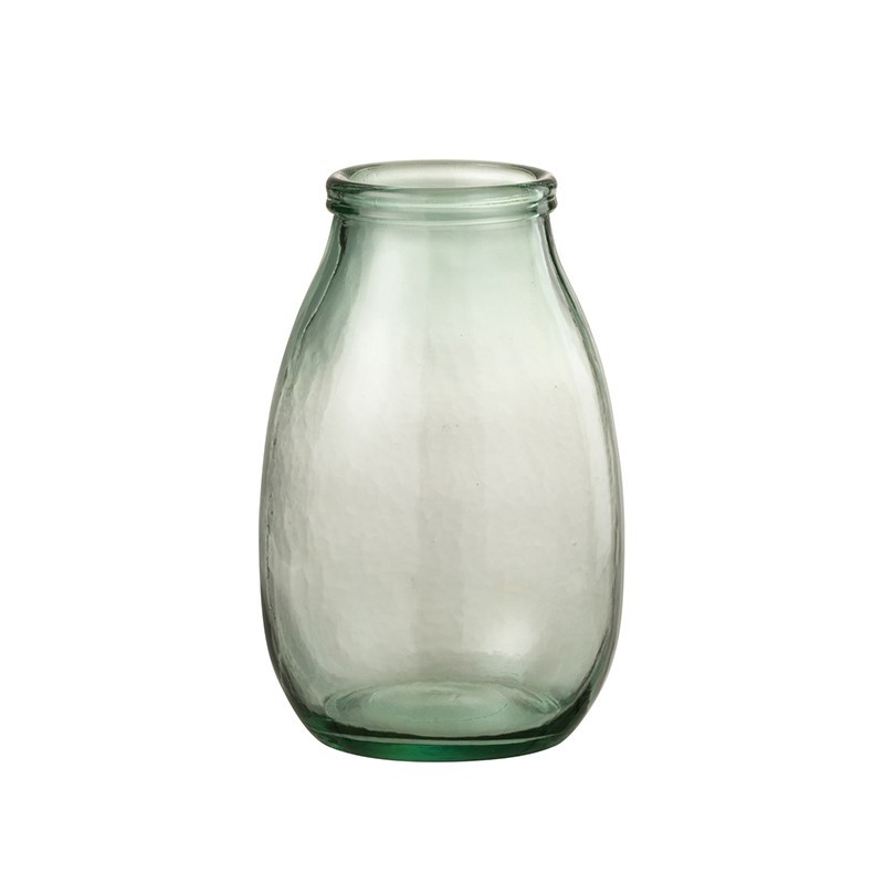 Vaso de vidro transparente em vidro transparente 18x18x27 cm