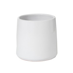 Vaso di fiori in ceramica bianca 23x23x21,5 cm