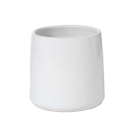 Vaso di fiori in ceramica bianca 23x23x21,5 cm