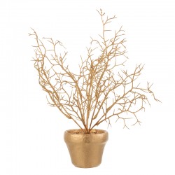 Plante artificielle dorée brillant en pot 30cm