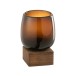 Vaso in vetro marrone su piede 10x10x11 cm Vaso in vetro marrone su piede 10x10x11 cm