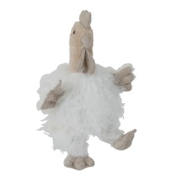 Cale porte poule en textile blanc