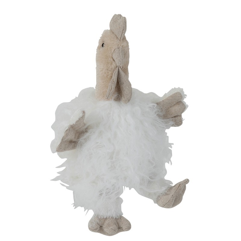 Cale porte poule en textile blanc