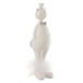 Figurine décorative chat debout en résine blanc et argenté 25x7x7 cm Figurine décorative chat debout en résine blanc et argenté 25x7x7 cm