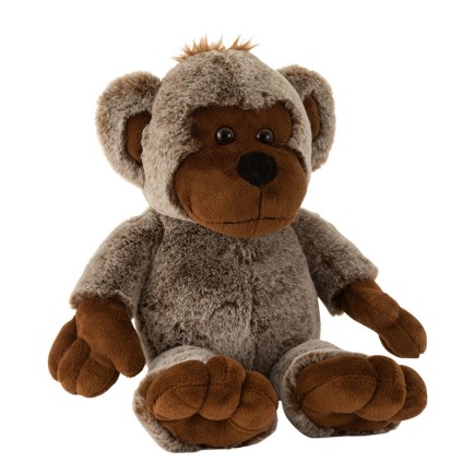 Peluche singe assis marron 28x28x25 cm