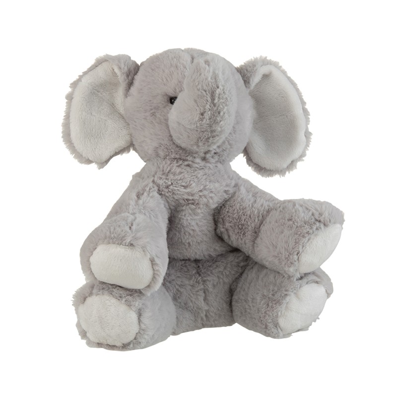 Doudou peluche éléphant gris 22x23x22 cm
