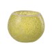 Photophore boule en verre jaune 15.5x15.5x12 cm Photophore boule en verre jaune 15.5x15.5x12 cm
