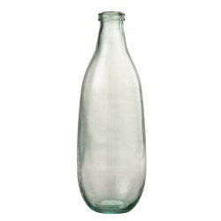 Vase bouteille en verre transparent en verre transparent 14x14x41 cm