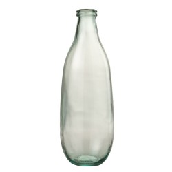 Jarrón botella cristal transparente Alt. 41 cm