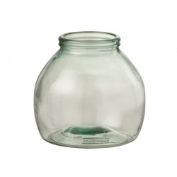 Vase en verre transparent en verre transparent 21x21x20 cm