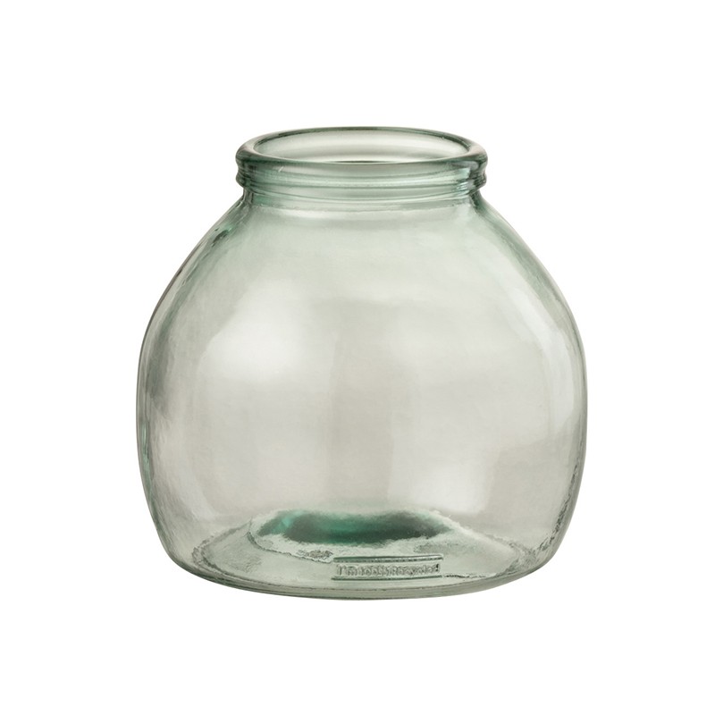 Vase en verre transparent en verre transparent 21x21x20 cm