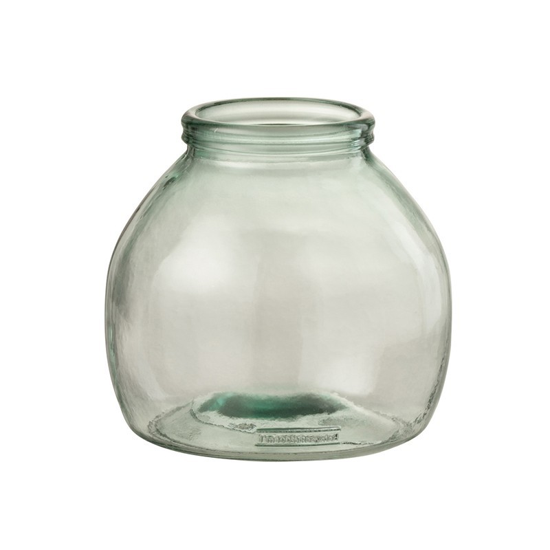 Vaso de vidro transparente 21x21x20 cm Vaso de vidro transparente 21x21x20 cm