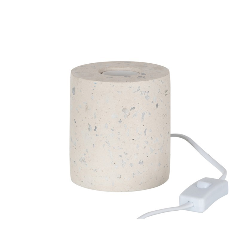 Socle lampe en blanc 10x10x11 cm
