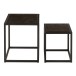 Set de 2 tables gigognes en métal noir 39x39x46 cm