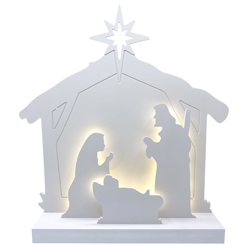 Crèche de Noël moderne et lumineuse