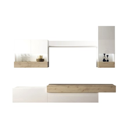 Combinaison meuble TV avec lampes LED intégrées 240 cm