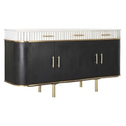 Buffet Thyann Noir Doré Métal Blanc Bois de manguier (151 x 42 x 79 cm)
