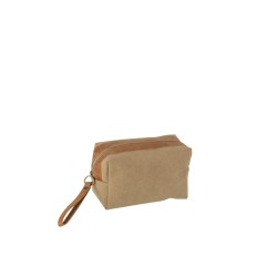 Trousse de toilette beige et marron L40*l10*H15cm