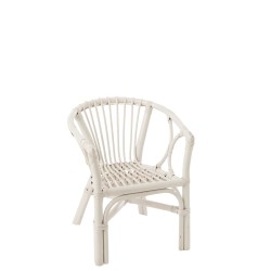 Silla para niños de madera blanca de 41x44x52 cm