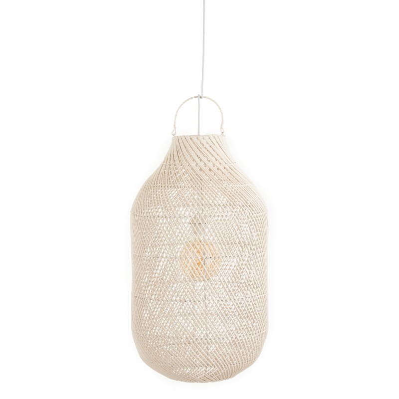 Abat-jour cylindrique en bois blanc 40x40x75 cm