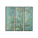 Conjunto de 3 paneles de vidrio decorativo para pared en vidrio azul 43x2x110 cm. Conjunto de 3 paneles de vidrio decorativo para pared en vidrio azul 43x2x110 cm.