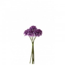 Ramo de flores de plástico morado 12x8x27 cm