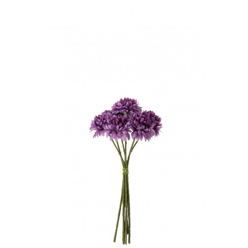 Bouquet de fleurs en plastique mauve 12x8x27 cm