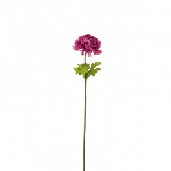Fleur de renoncule en plastique mauve 10x10x53 cm