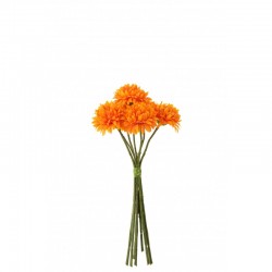 Ramo de flores de plástico naranja 12x8x27 cm