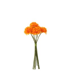 Bouquet de fleurs en plastique orange 12x8x27 cm