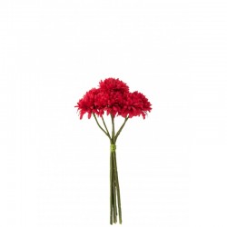 Bouquet de fleurs en plastique fuchsia 12x8x27 cm