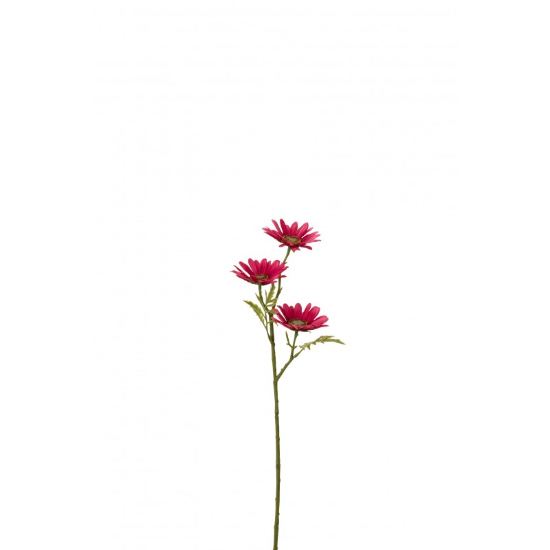 Fleur de paquerette en plastique fuchsia 11x11x45 cm