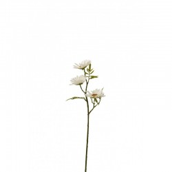 Fleur de paquerette en plastique blanc 11x11x45 cm
