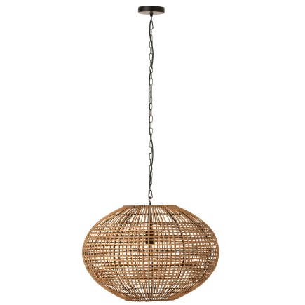 Lámpara colgante de madera natural de 59x59x148 cm