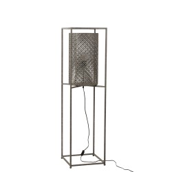 Lampe doite ajouré en bois gris 35x35x132 cm