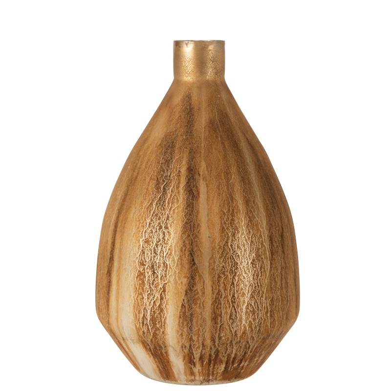 Vase haut antique en verre marron 31x31x51 cm Vase haut antique en verre marron 31x31x51 cm