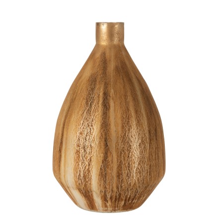Vase haut antique en verre marron 31x31x51 cm