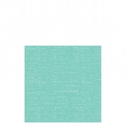Lot de 12 serviettes aspect tissu en papier turquoise 20x20