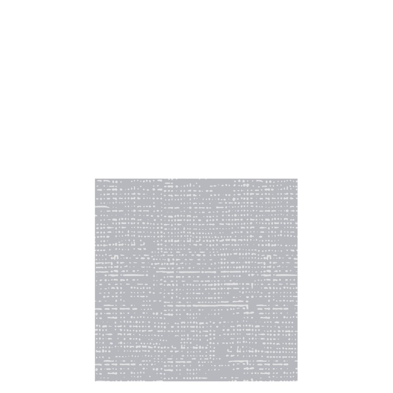 Lot de 16 serviettes aspect tissu en papier gris 12.5x12.5