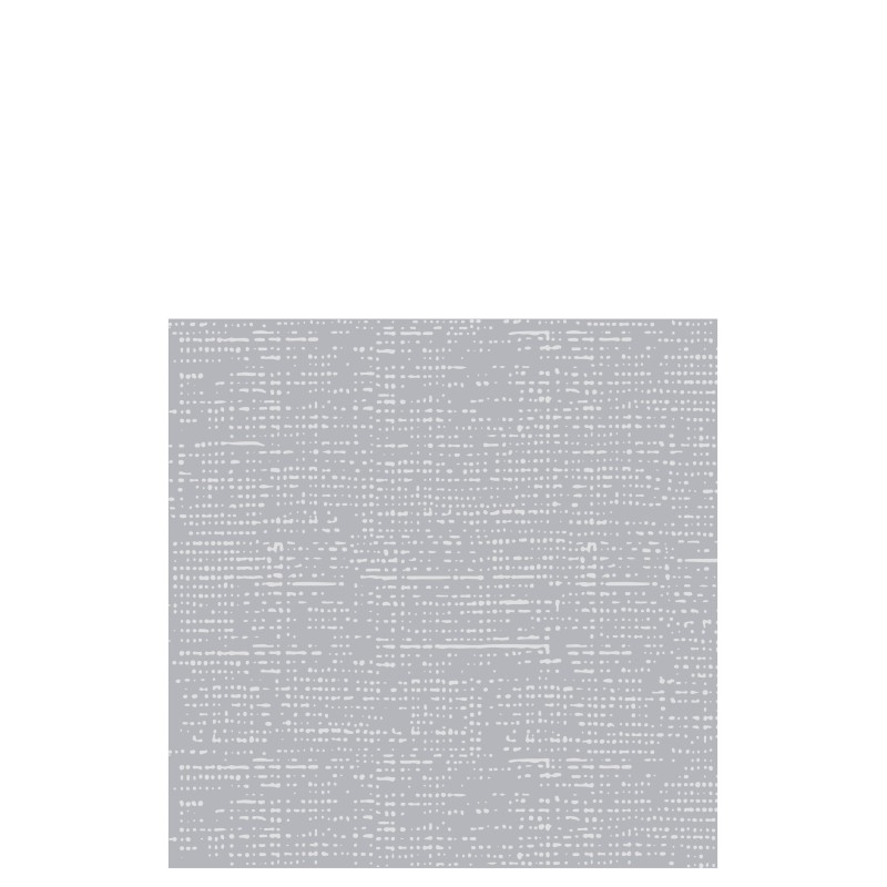 Lot de 12 serviettes aspect tissu en papier gris 20x20