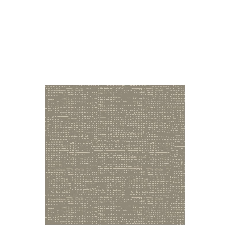 Lot de 12 serviettes aspect tissu en papier taupe 20x20