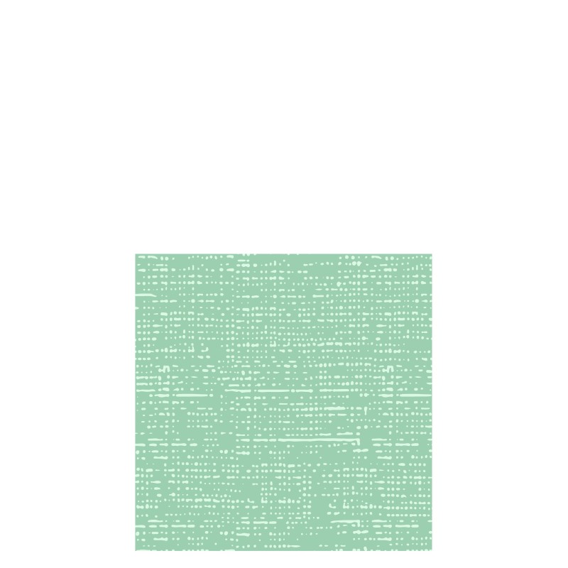 Lot de 16 serviettes aspect tissu en papier vert pastel 12.5x12.5