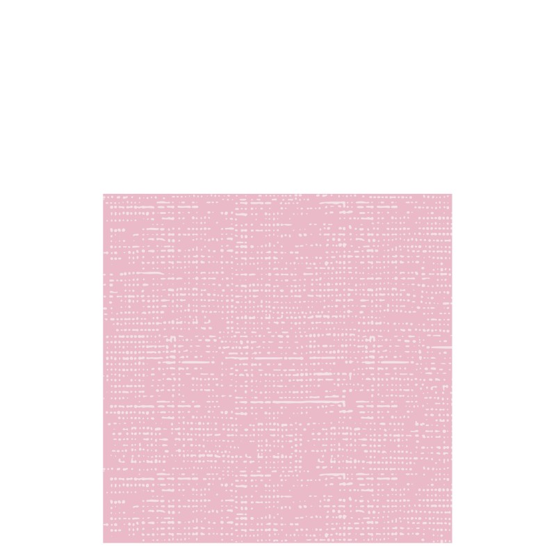 Lot de 12 serviettes aspect tissu en papier rose clair 20x20