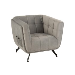 Sillón de madera gris 90x82x76 cm