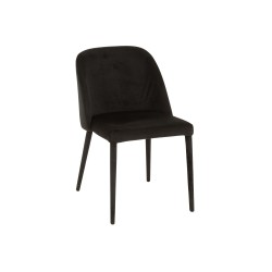 Silla de metal negro de 58x51x80 cm