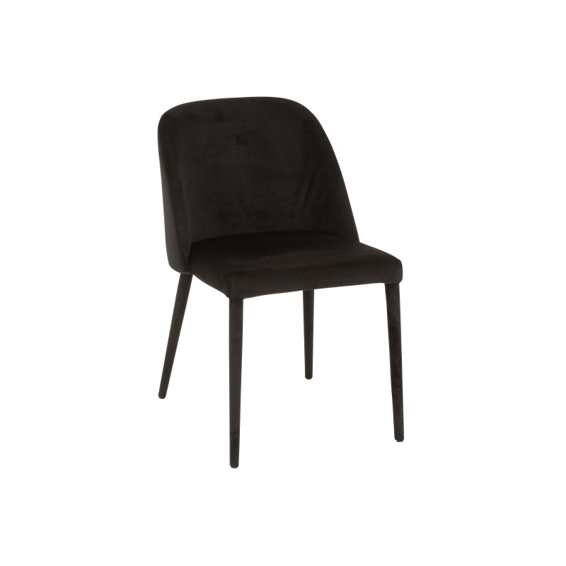 Silla de metal negro de 58x51x80 cm